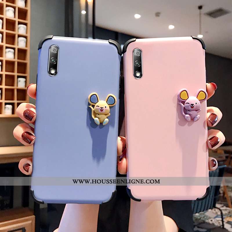 Housse Honor 9x Dessin Animé Charmant Protection Incassable Net Rouge Coque Simple Rose