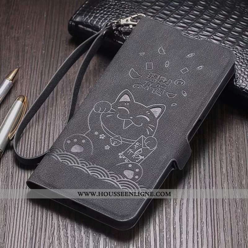 Housse Honor 9x Fluide Doux Silicone Cuir Coque Téléphone Portable Étui Modèle Fleurie Gris