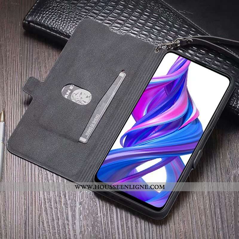 Housse Honor 9x Fluide Doux Silicone Cuir Coque Téléphone Portable Étui Modèle Fleurie Gris