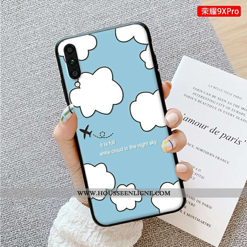 Housse Honor 9x Pro Charmant Tendance Étui Nouveau Vert Créatif Silicone Verte