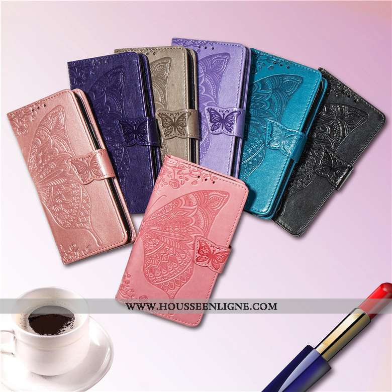 Housse Honor 9x Pro Cuir Coque Étui Clamshell Téléphone Portable Rose