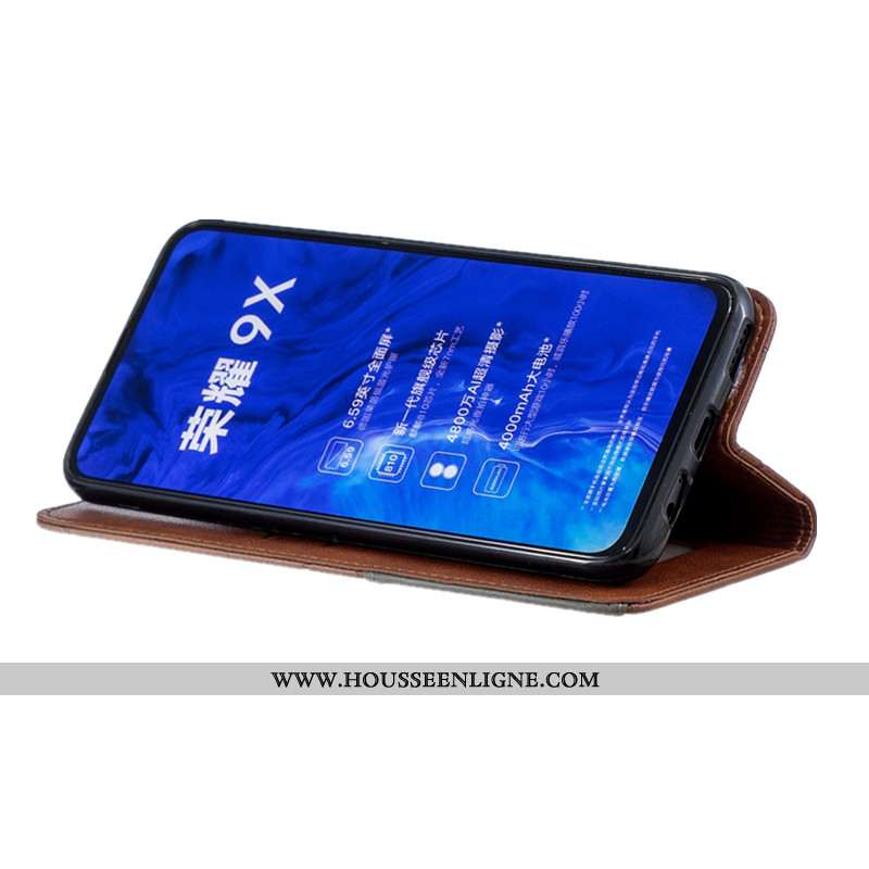 Housse Honor 9x Pro Cuir Protection Coque Tout Compris Téléphone Portable Bleu