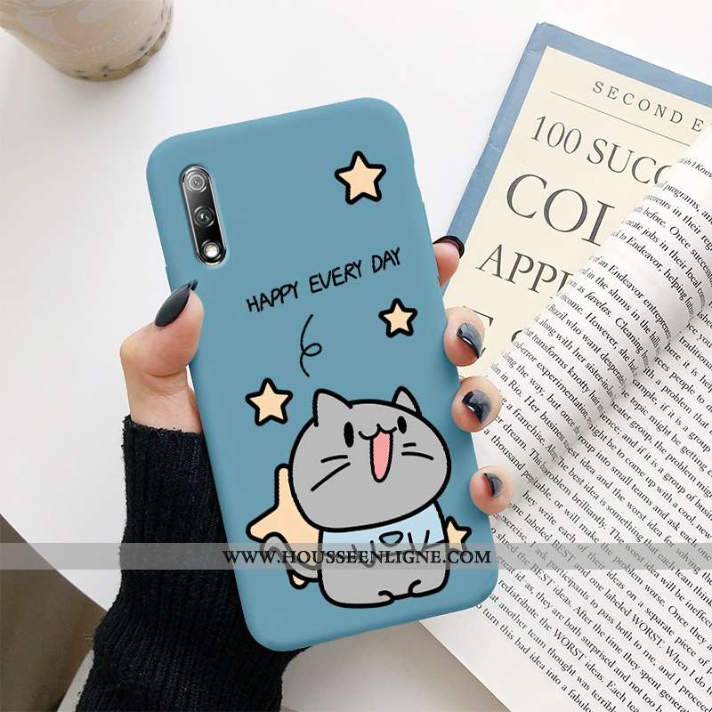 Housse Honor 9x Pro Légère Fluide Doux Coque Amour Chiens Silicone Protection Rose