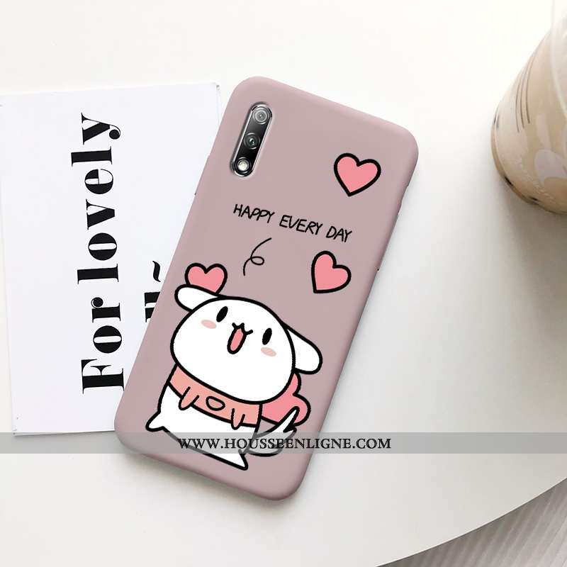 Housse Honor 9x Pro Légère Fluide Doux Coque Amour Chiens Silicone Protection Rose