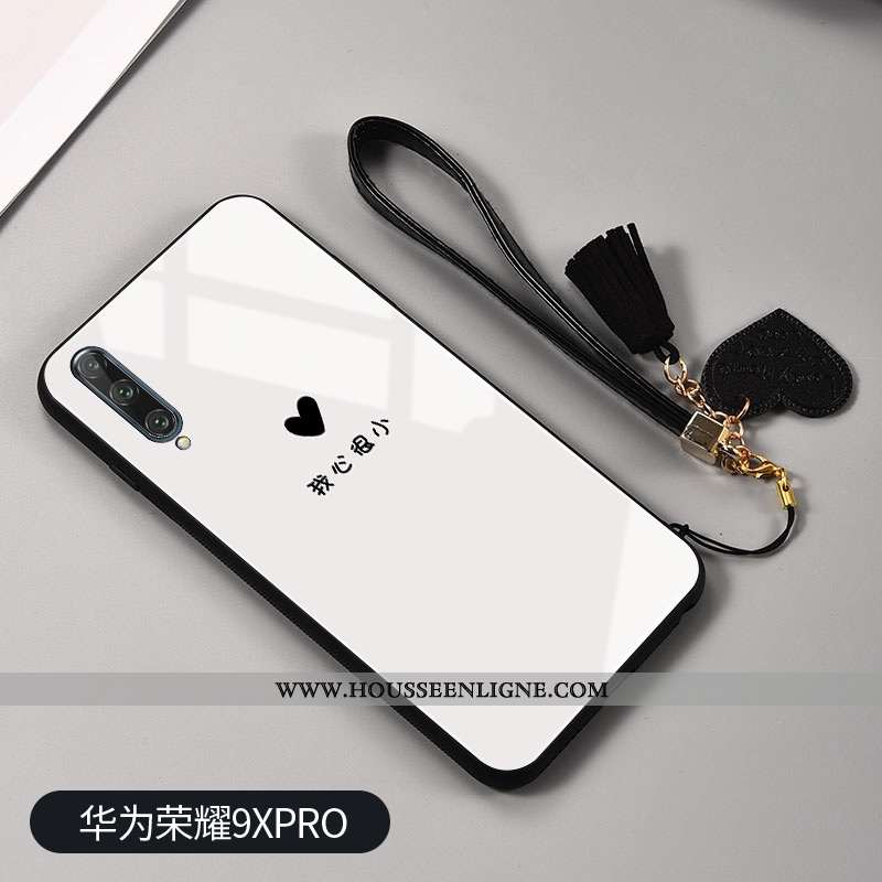 Housse Honor 9x Pro Mode Protection Verre Net Rouge Noir Clair Téléphone Portable