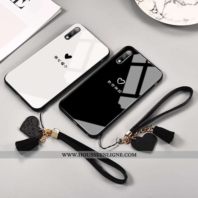 Housse Honor 9x Pro Mode Protection Verre Net Rouge Noir Clair Téléphone Portable