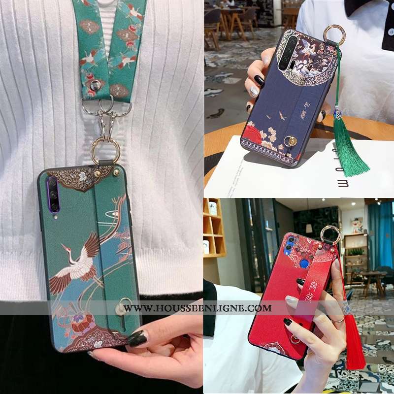 Housse Honor 9x Pro Ornements Suspendus Cou Suspendu Téléphone Portable Style Chinois Vent Jeunesse 