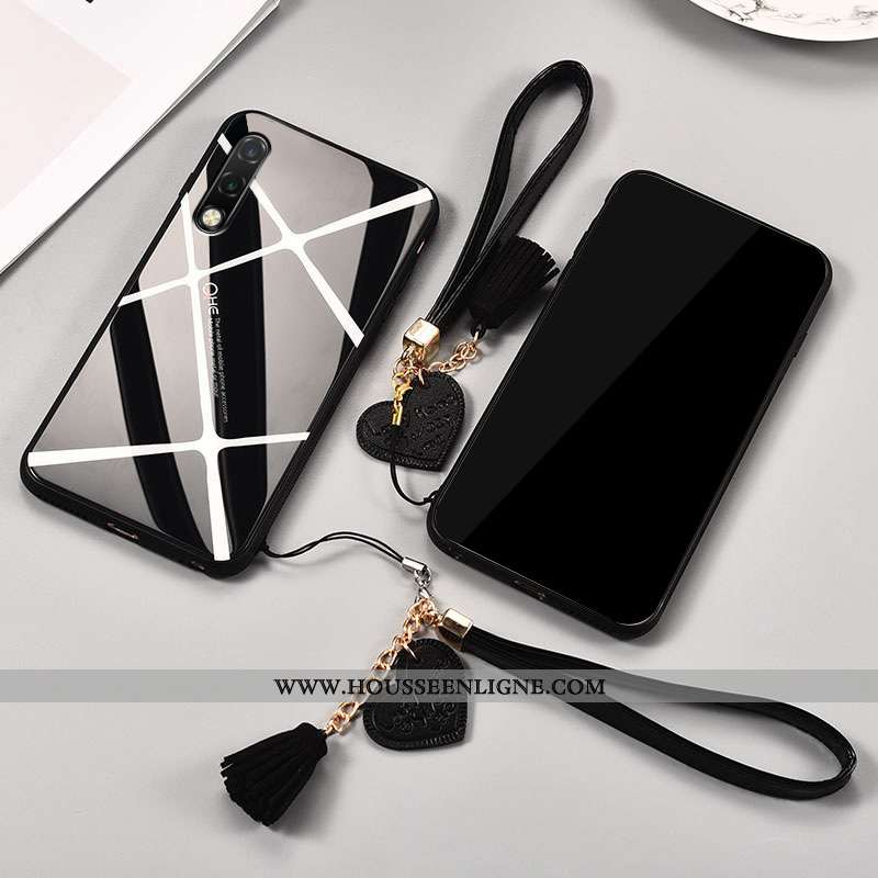 Housse Honor 9x Pro Personnalité Créatif Verre Fluide Doux Silicone Ultra Net Rouge Blanche