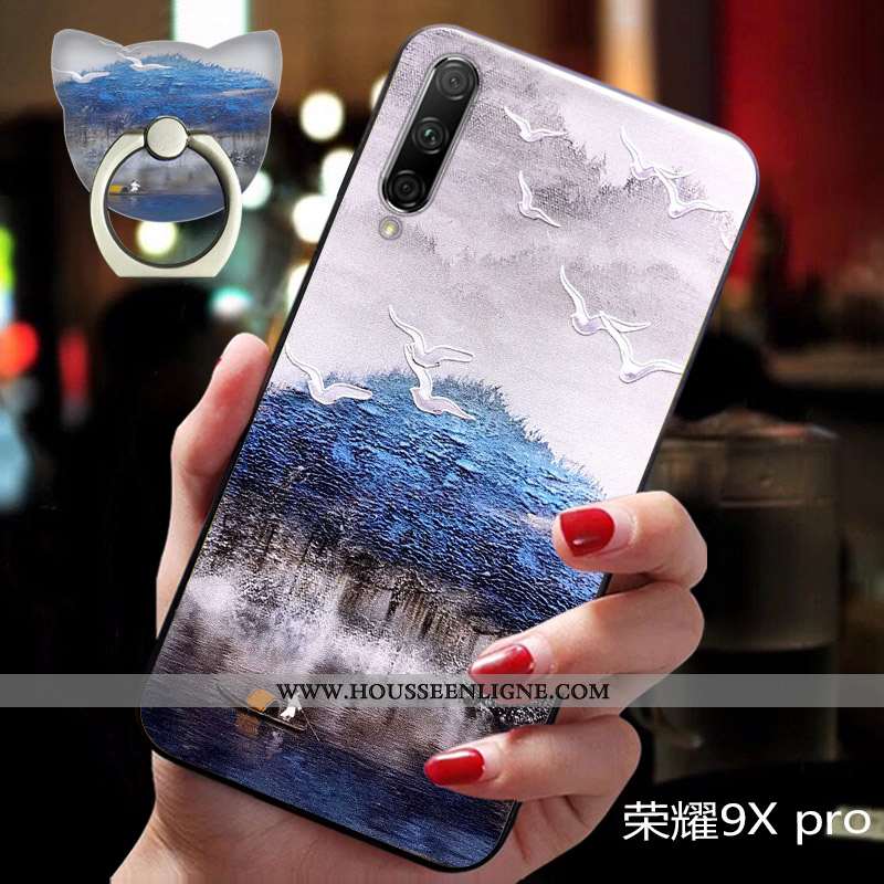 Housse Honor 9x Pro Protection Délavé En Daim Téléphone Portable Incassable Silicone Légère Tendance