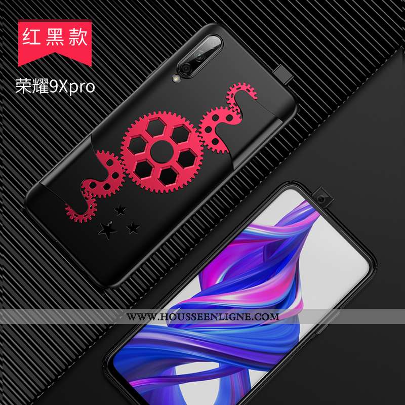 Housse Honor 9x Pro Ultra Tendance Net Rouge Personnalité Incassable Créatif Tout Compris