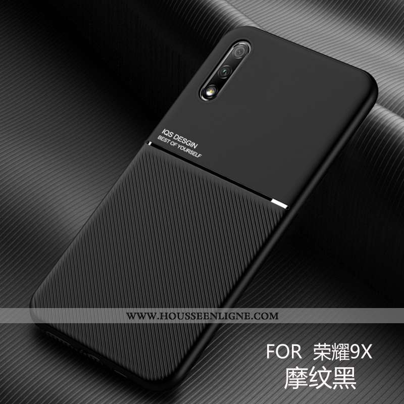 Housse Honor 9x Protection Créatif Ultra Incassable Simple Cuir Nouveau Bleu Foncé