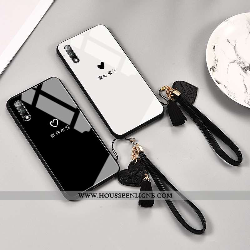 Housse Honor 9x Protection Verre Personnalité Clair Créatif Simple Amoureux Noir