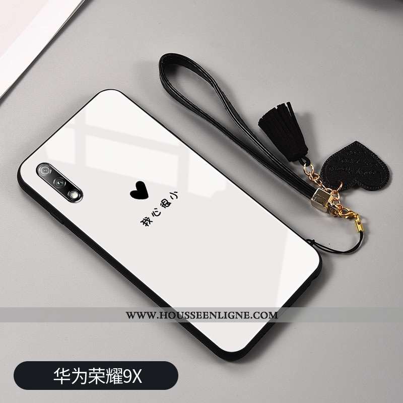 Housse Honor 9x Protection Verre Personnalité Clair Créatif Simple Amoureux Noir
