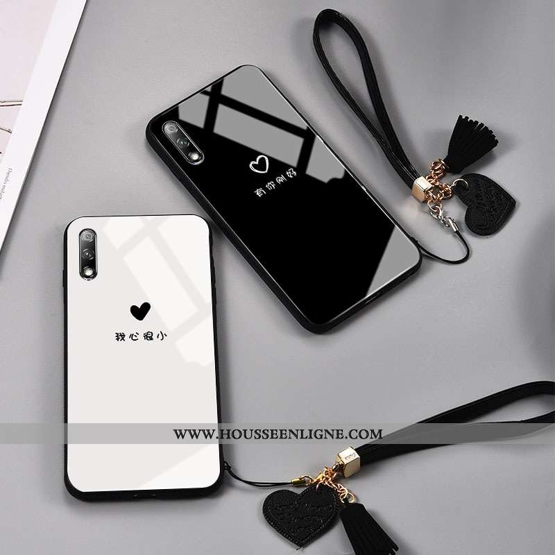 Housse Honor 9x Protection Verre Personnalité Clair Créatif Simple Amoureux Noir