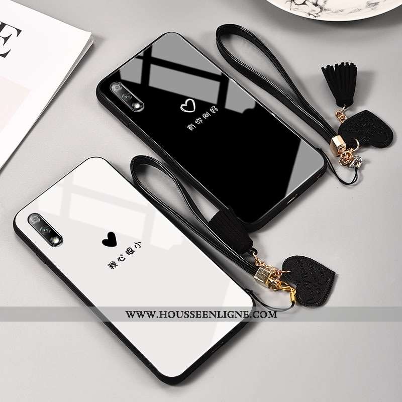 Housse Honor 9x Protection Verre Personnalité Clair Créatif Simple Amoureux Noir