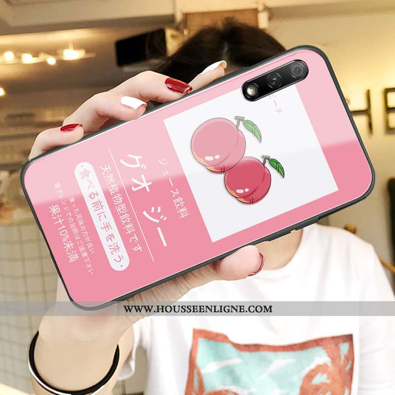 Housse Honor 9x Protection Verre Silicone Fluide Doux Légère Tendance Amoureux Rose