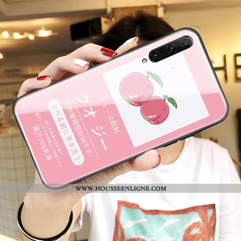 Housse Honor 9x Protection Verre Silicone Fluide Doux Légère Tendance Amoureux Rose
