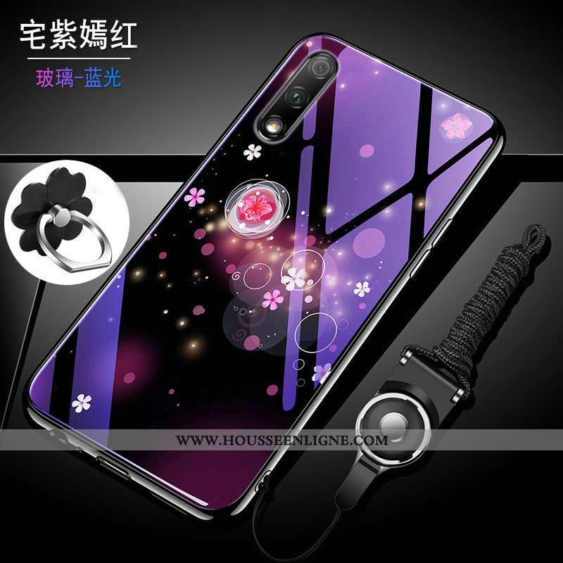 Housse Honor 9x Protection Verre Tout Compris Incassable Tendance Bleu Silicone Violet