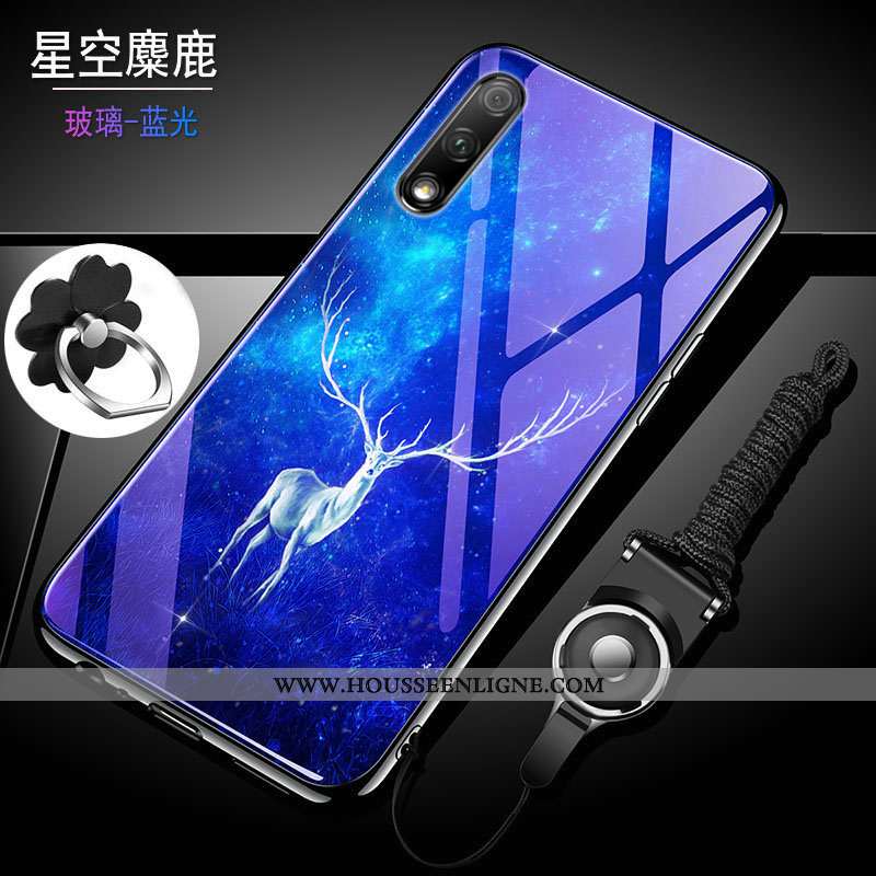 Housse Honor 9x Protection Verre Tout Compris Incassable Tendance Bleu Silicone Violet