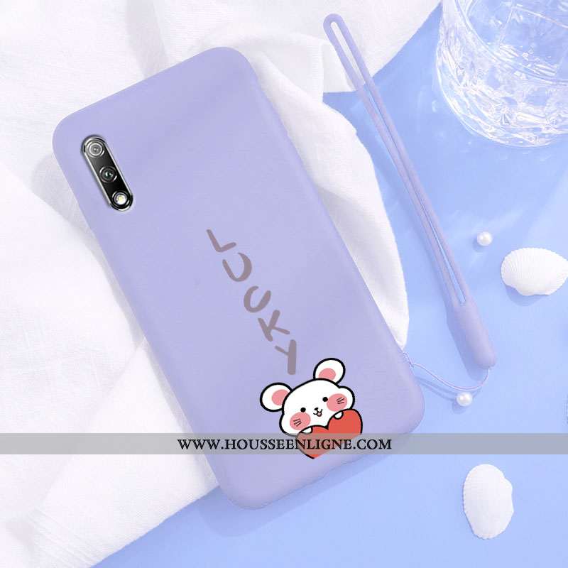Housse Honor 9x Silicone Protection Incassable Rat Charmant Personnalité Téléphone Portable Bleu