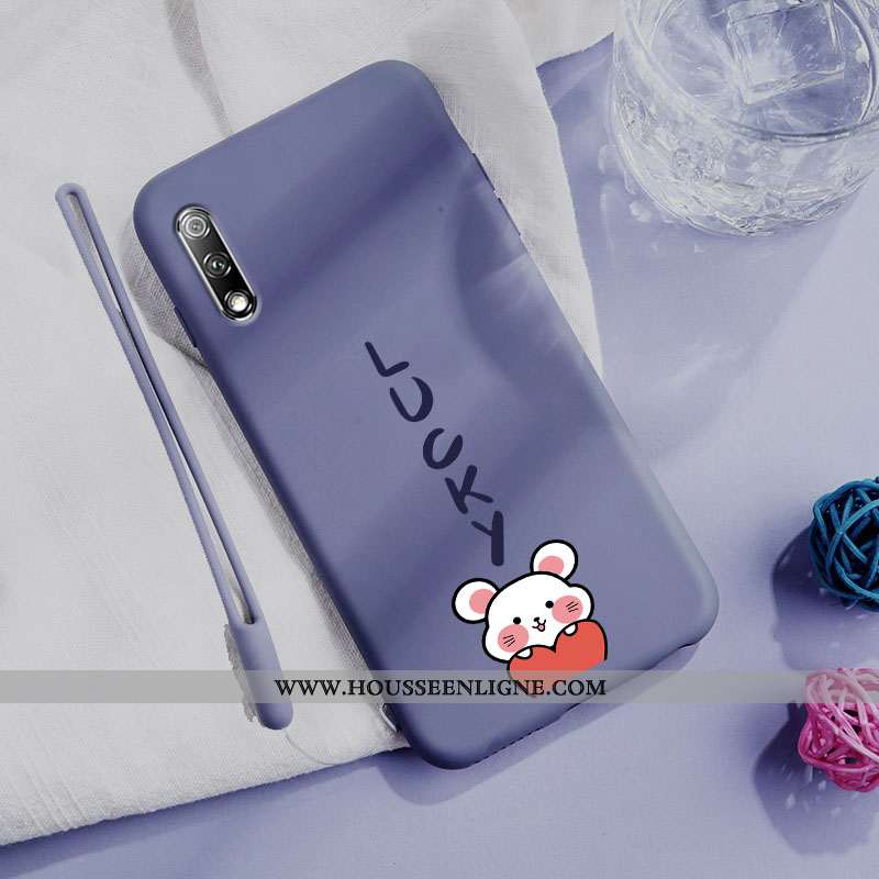 Housse Honor 9x Silicone Protection Incassable Rat Charmant Personnalité Téléphone Portable Bleu