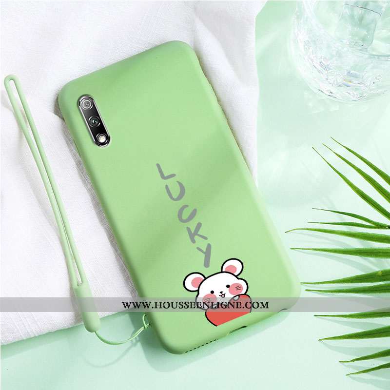 Housse Honor 9x Silicone Protection Incassable Rat Charmant Personnalité Téléphone Portable Bleu