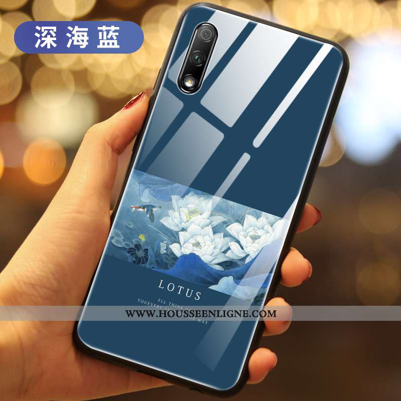 Housse Honor 9x Silicone Verre Vert Créatif Incassable Téléphone Portable Coque Verte