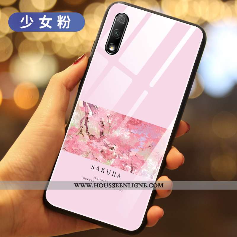 Housse Honor 9x Silicone Verre Vert Créatif Incassable Téléphone Portable Coque Verte