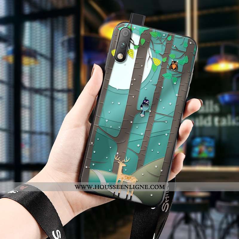 Housse Honor 9x Tendance Fluide Doux Protection Jeunesse Dessin Animé Dimensionnel Tout Compris Vert
