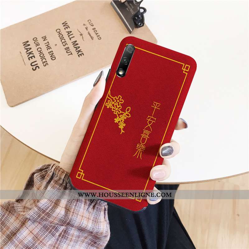 Housse Honor 9x Tendance Fluide Doux Téléphone Portable Amoureux Coque Étui Rouge