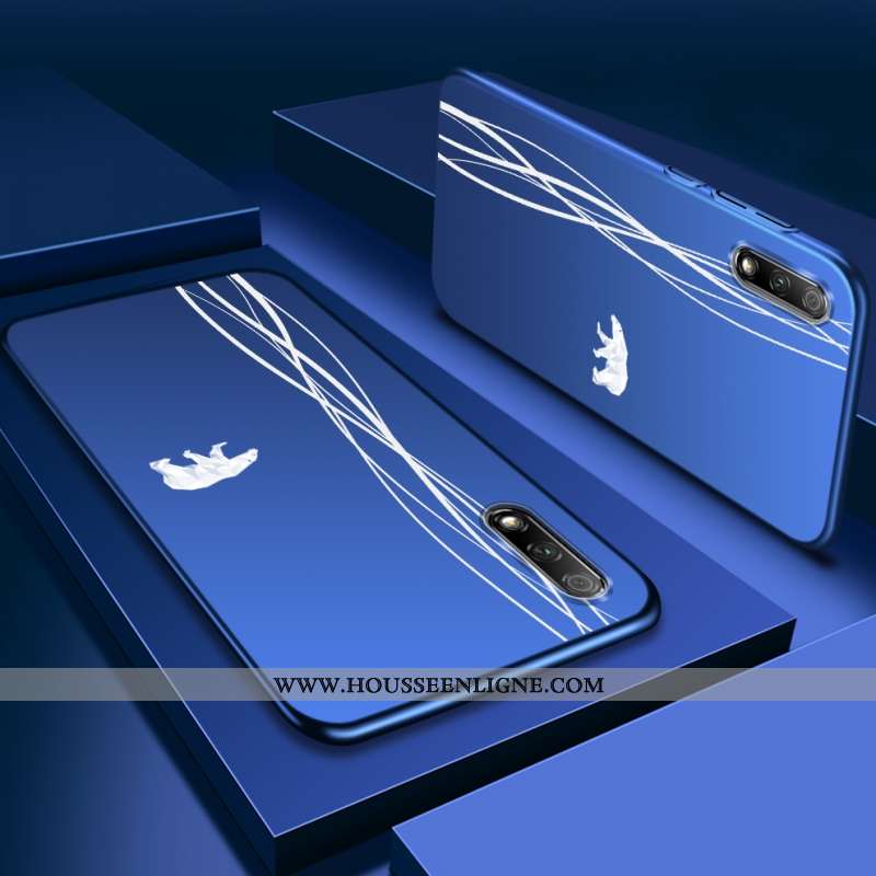 Housse Honor 9x Ultra Légère Coque Silicone Téléphone Portable Délavé En Daim Jeunesse Noir