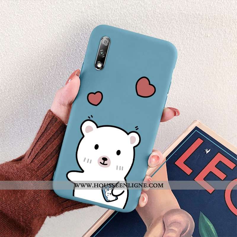 Housse Honor 9x Ultra Légère Simple Lapin Créatif Téléphone Portable Tout Compris Bleu