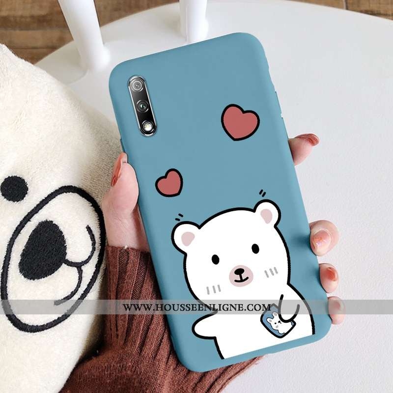 Housse Honor 9x Ultra Légère Simple Lapin Créatif Téléphone Portable Tout Compris Bleu