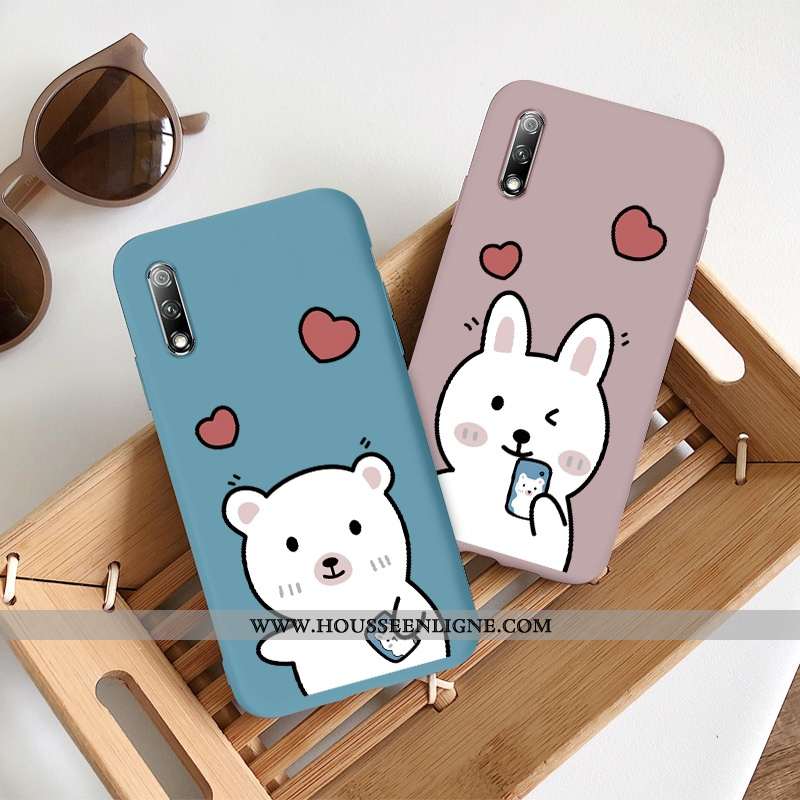 Housse Honor 9x Ultra Légère Simple Lapin Créatif Téléphone Portable Tout Compris Bleu