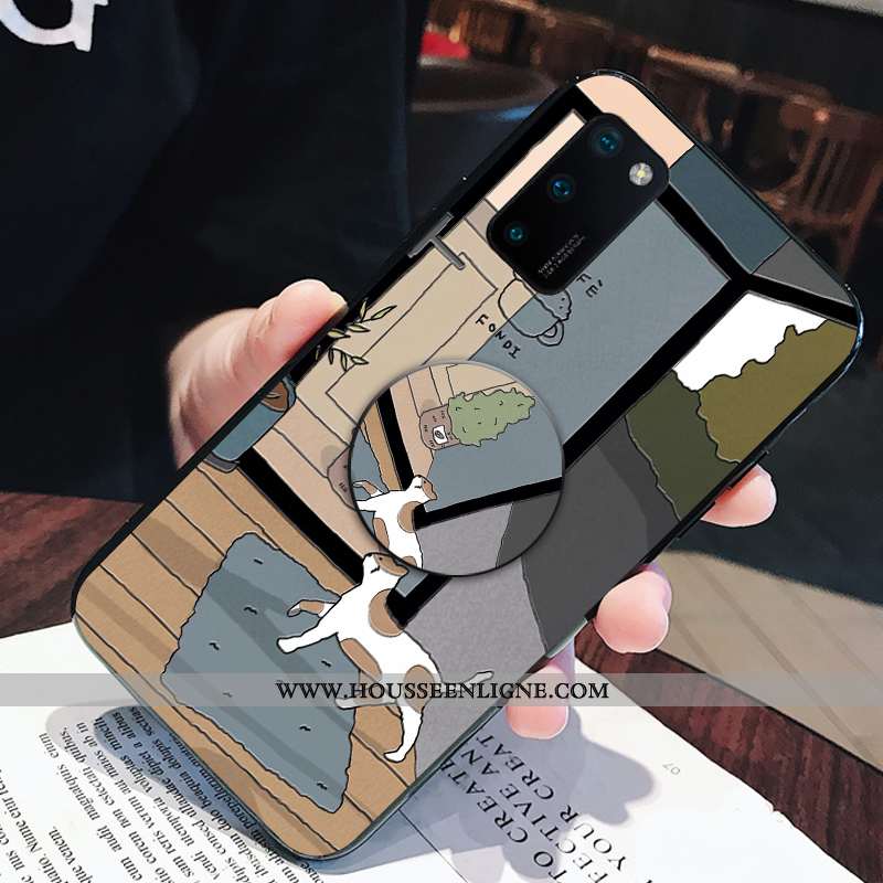 Housse Honor View30 Charmant Fluide Doux Étui Dessin Animé Vert Silicone Incassable Verte