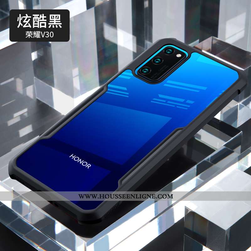 Housse Honor View30 Créatif Ultra Incassable Tendance Transparent Étui Tout Compris Noir