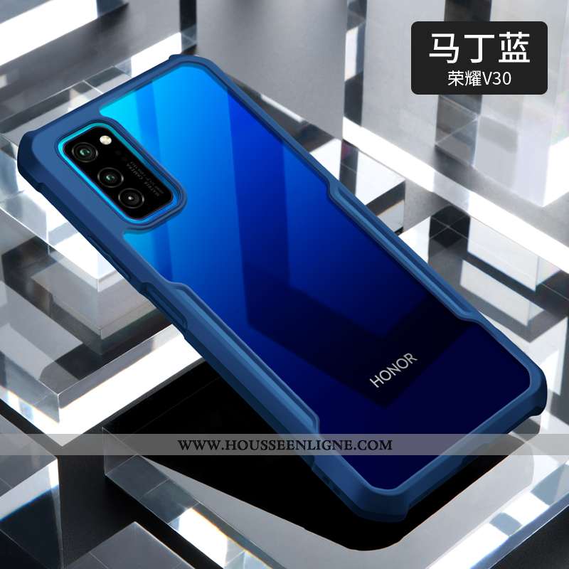 Housse Honor View30 Créatif Ultra Incassable Tendance Transparent Étui Tout Compris Noir