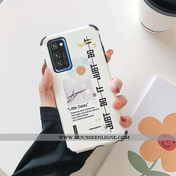 Housse Honor View30 Modèle Fleurie Fluide Doux Téléphone Portable Dessin Animé Soie Mulberry Incassa