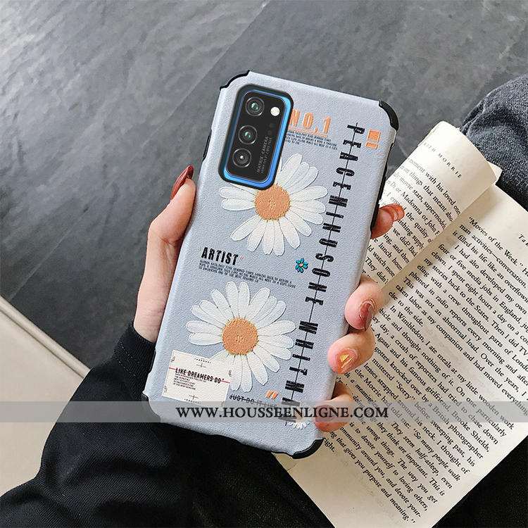 Housse Honor View30 Modèle Fleurie Fluide Doux Téléphone Portable Dessin Animé Soie Mulberry Incassa