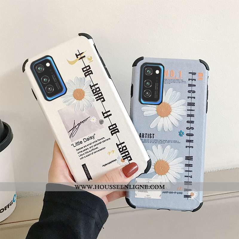 Housse Honor View30 Modèle Fleurie Fluide Doux Téléphone Portable Dessin Animé Soie Mulberry Incassa