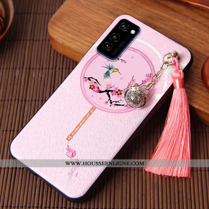 Housse Honor View30 Personnalité Créatif Téléphone Portable Étui Incassable Tendance Silicone Rose