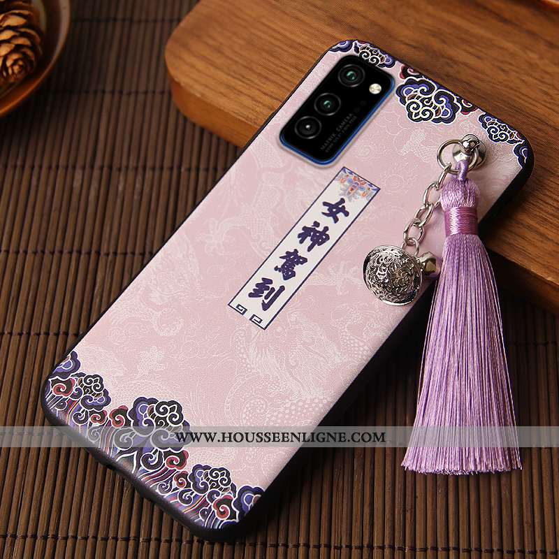Housse Honor View30 Personnalité Créatif Téléphone Portable Étui Incassable Tendance Silicone Rose