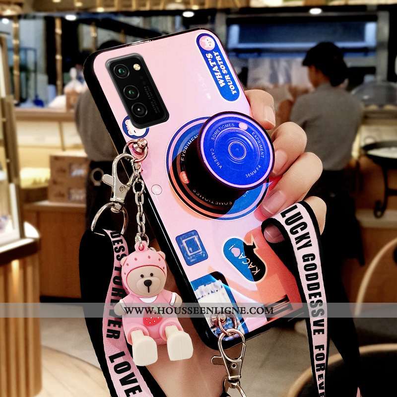 Housse Honor View30 Pro Créatif Ultra Téléphone Portable Net Rouge Légère Silicone Personnalité Rose