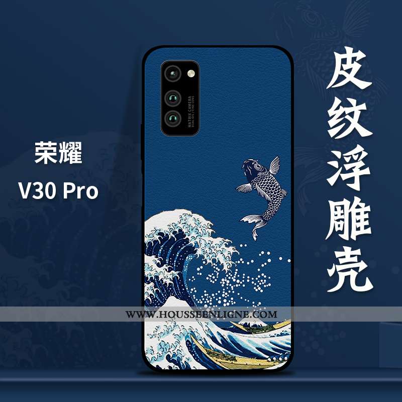 Housse Honor View30 Pro Cuir Modèle Fleurie Nouveau Amoureux Coque Personnalité Style Chinois Rouge