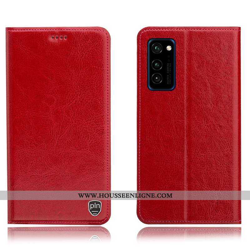 Housse Honor View30 Pro Cuir Véritable Modèle Fleurie Tout Compris Téléphone Portable Coque Étui Mar