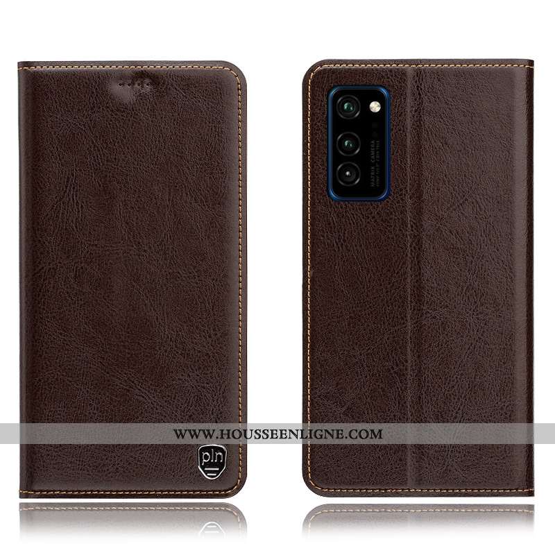 Housse Honor View30 Pro Cuir Véritable Modèle Fleurie Tout Compris Téléphone Portable Coque Étui Mar