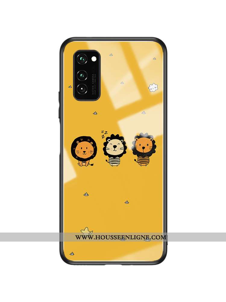 Housse Honor View30 Pro Personnalité Créatif Incassable Légère Coque Jaune Net Rouge
