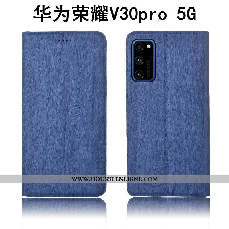 Housse Honor View30 Pro Protection Cuir Téléphone Portable Étui Modèle Fleurie Fluide Doux Arbres No