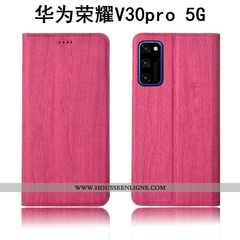 Housse Honor View30 Pro Protection Cuir Téléphone Portable Étui Modèle Fleurie Fluide Doux Arbres No