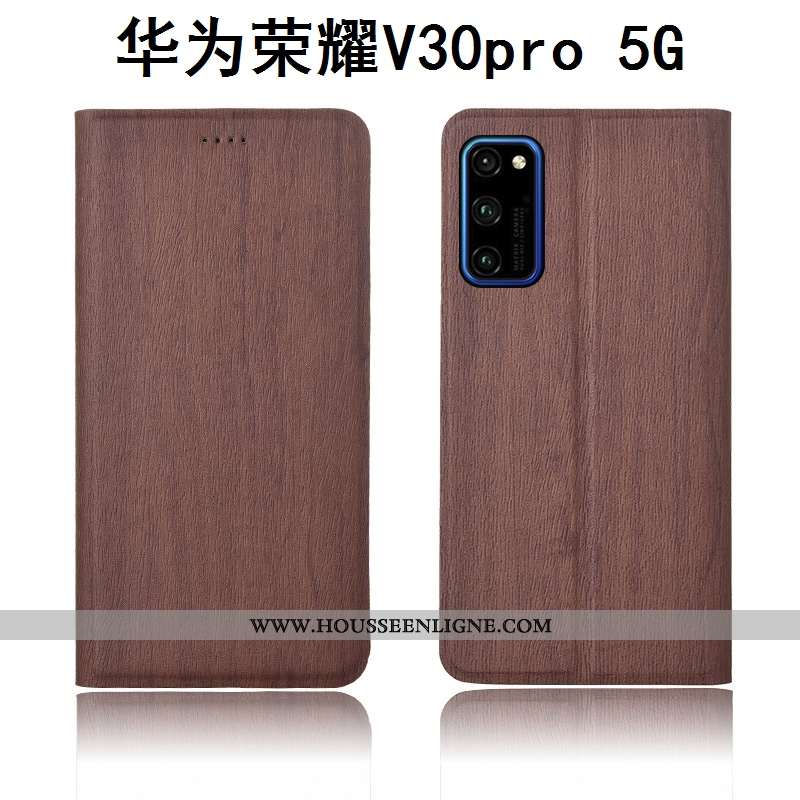 Housse Honor View30 Pro Protection Cuir Téléphone Portable Étui Modèle Fleurie Fluide Doux Arbres No